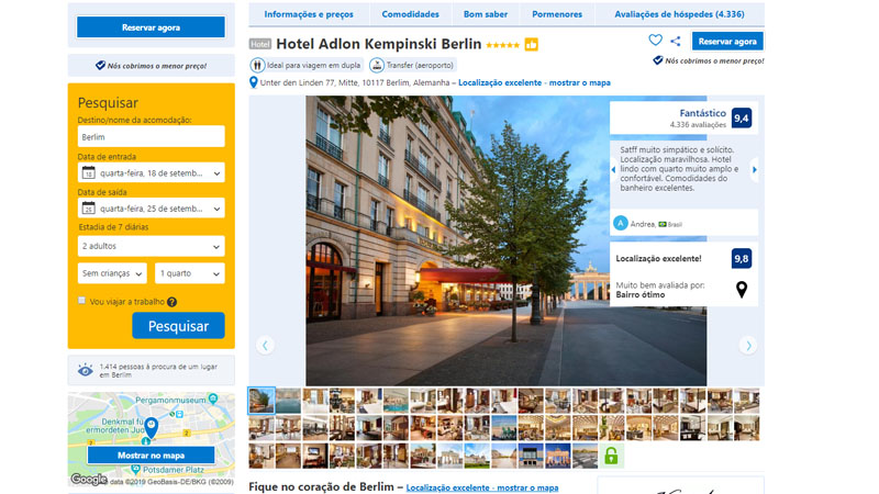 Site seguro para reservar hotel na Europa