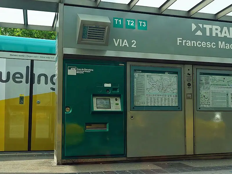 Andar de tram em Barcelona