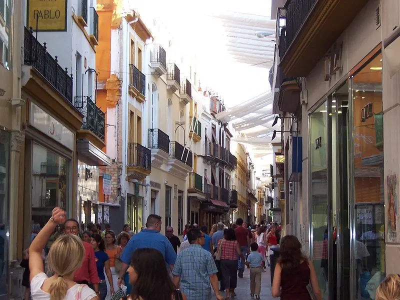 Ruas para compras em Sevilha