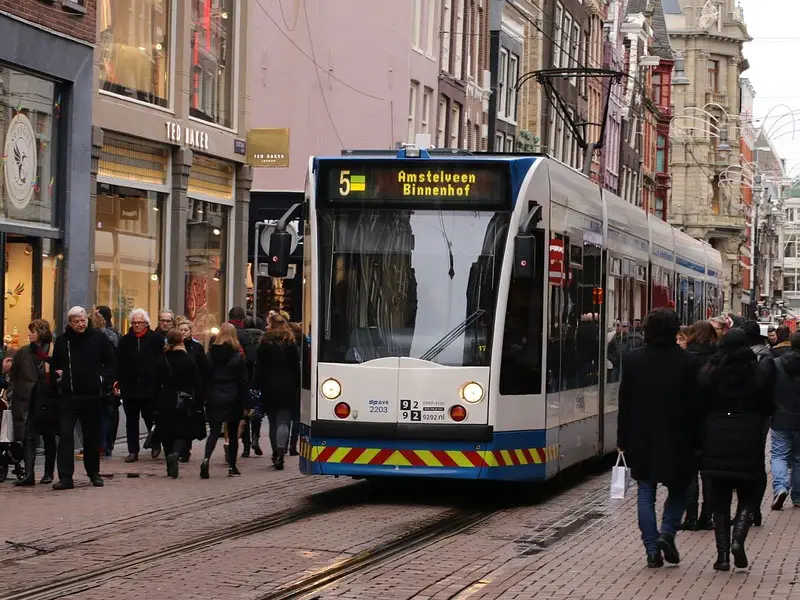 Mapa tram Amsterdam